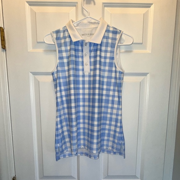 Smith & Quinn Tops - NWOT Smith & Quinn The Kennedy Gingham Check Polo Athletic Golf Top Sleeveless S